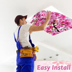 Wiooffen 4 PCS Fluorescent Light Covers for Classroom Ceiling Light 4x2ft Magnetic Lights Covers Filter Easy Install for School Office Hospitals Ceiling Supplies (Cherry Blossom) - Image 6