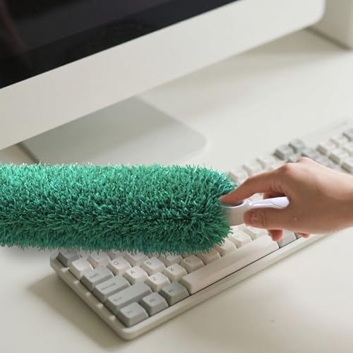 Microfiber Duster with Handle and Washable Duster Head, Dusters for Cleaning,Green, Reusable Cleaning Tool,2PCS - Image 4