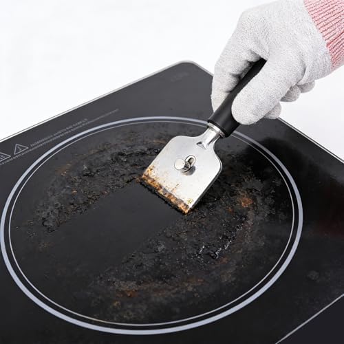 EHDIS Ceramic Hob Scraper with 10pcs Titanium Coated Blades – Metal Razor Blades Scraper Tool for Cooktop, Glass & Stove,Tile | Removes Burnt-On Food & Grease Without Scratching - Image 5