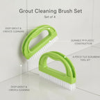 Grout Cleaning Brush Set, 4-Piece Tile Scrubbing Tool Kit for Narrow Gaps and Corners, Durable PP Plastic Crevice Cleaner for Bathroom Shower and Kitchen Backsplash (Set of 4) - Image 5