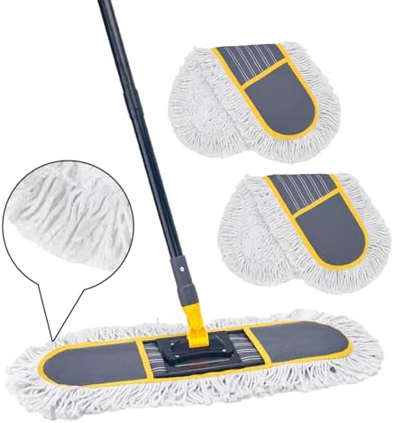 24" Commercial Dust Mop for Floor Cleaning,Heavy Duty Floor Duster,Grey by KeFanta