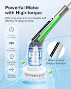 Electric Spin Scrubber, Shower Cleaner with Adjustable Extension Handle - Image 4