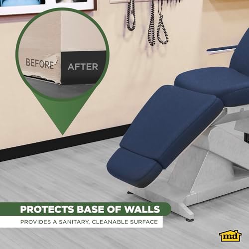 MD Building Vinyl Wall Base, Black, 4in x 48in, Dry Back Trim - Image 3