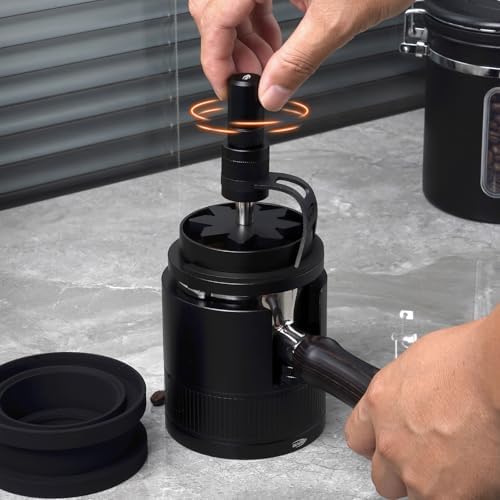 IKAPE 51MM WDT Tool, Espresso Stirrer Distribution Tool, Adjustable Needle Height, Coffee Stirrer with Dosing Funnel & Stand - Image 5