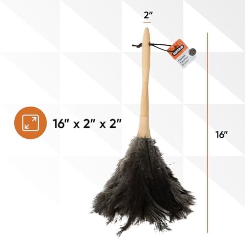 Superio Ostrich Feather Duster Fluffy Dust Remover, with Wooden Handle Reusable for Cleaning Homes, Ceilings, and Furniture (6 Pack) - Image 3