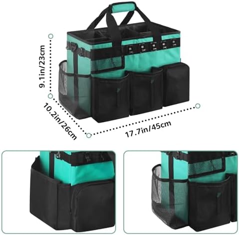 Boczif Cleaning Caddy Bag Wearable,Cleaning Caddy Supplies Organizer(Green) - Image 5