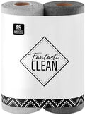 Fantasticlean Microfiber Cleaning Cloth Roll- 60 Sheets,12" (Grey, Dimgrey) by Fantasticlean