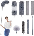 BOOMJOY Microfiber Feather Duster 7PCS, Bendable Dusters with 100 inches Extension Pole for Cleaning High Ceiling, Fan, Blinds, Cobweb, Furniture, Cars by BOOMJOY