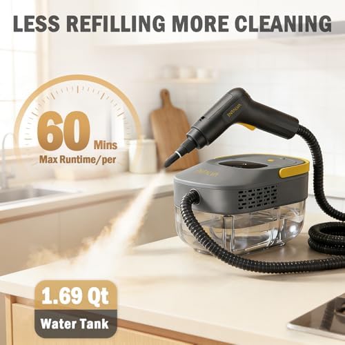 Handheld Steam Cleaner for Home & Car Detailing, 1600W Multi-Purpose Steamer, 1.69QT Large Tank Deep Cleaning Machine with 15 Accessories for Grout, Tile, Furniture - Image 6