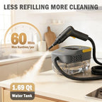 Handheld Steam Cleaner for Home & Car Detailing, 1600W Multi-Purpose Steamer, 1.69QT Large Tank Deep Cleaning Machine with 15 Accessories for Grout, Tile, Furniture - Image 6