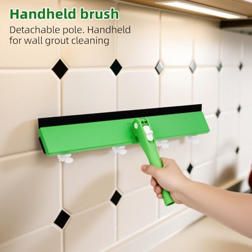 Grout Cleaner Brush with 66'' Long Handle Stiff Bristle Multi-Line Cleaner Adjustable Heads Grout Scrub Crevice Cleaning Brush for Tile Floor, Shower, Bathroom, Kitchen, Wall - Image 5