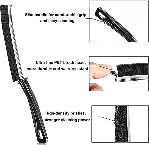Gap Cleaning Brush Grout Cleaner Brush with Hard Handle Scrub Deep Tile Joints Stiff Angled Bristles for Showers, Bathtubs, Kitchens - Multi-Surface All-Around Household Cleaning Tool - Image 3