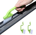 2pcs Hand-held Groove Gap Cleaning Tools Door Window Track Kitchen Cleaning Brushes(Green) by Rienar