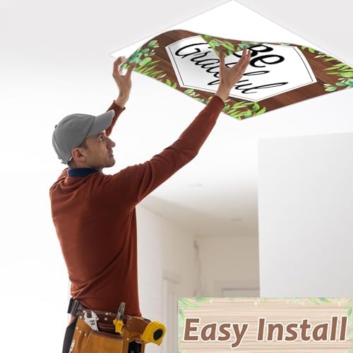 8 Pcs Fluorescent Light Covers with 80 Magnets Decorative for Classroom Ceiling Light 4 x 2 Feet Magnetic Light Covers Filter Easy Install for Office Hospitals & Home Drop Ceiling Supplies (Farmhouse) - Image 5