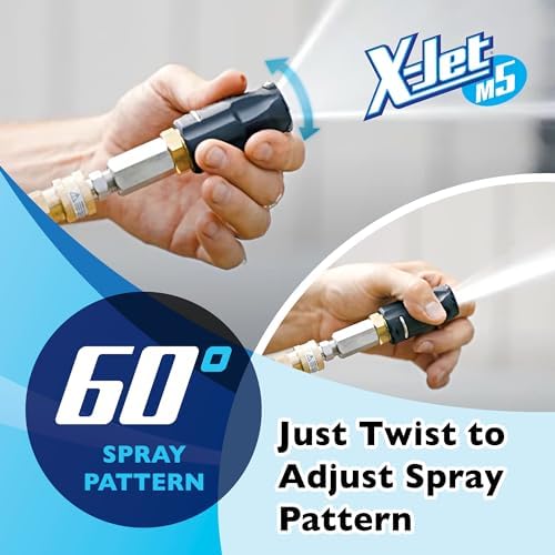 X-Jet M5#25 Kit | 8.5+ GPM | Adjustable Long-Range External Injection Variable Pressure Washing Nozzle | Perfect for Washing Residential & Commercial Properties from the Ground | W/ 2000 to 4500 PSI - Image 5