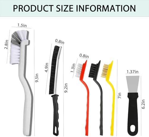 Crevice Cleaning Brush Set, Multi-Purpose Hard Bristle Brushes for Deep Cleaning Kitchen, Bathroom, Grout, Sink, Cup, Teapot, Bottle, Blender, Corners, Tight Spaces & More (12) - Image 3