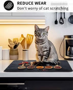 Cooking Spice Stove Top Covers for Electric Stove, Modern Black Cook Seasoning Induction Cooktop Cover Protector, Rustic Pepper Range Mat for Glass Top Stove, Kitchen Dish Drying Mat, 28"x20" - Image 7