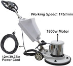 TECHTONGDA 6-Head Electric Stone Floor Grinding & Polishing Machine 16.9" Grinding Width Wet & Dry Dual-use 175 RPM/min with 12L Water Tank for Home Renovation Remodeling Garages Cleaning 220V - Image 5