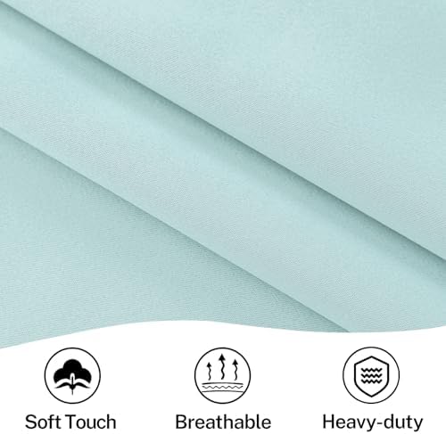 Vatge Magic Tape Blackout Window Cover Aqua French Door Curtains for Glass Window, 1 Panel, W54 x L40, Aqua - Image 5