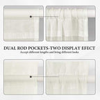 MIULEE Ivory 40 x 72 Inches Sidelight Curtains for French Door Sheer Panels - Image 5
