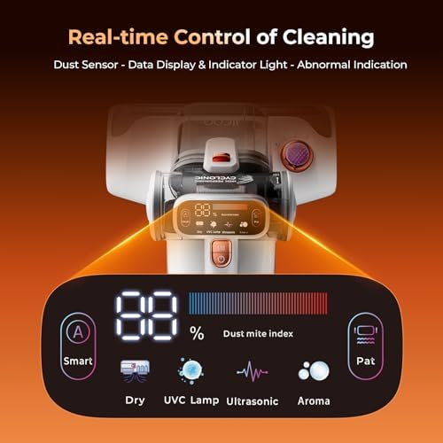 JIGOO T600 Mattress Bed Vacuum Cleaner with UV-C Light, 15Kpa Suction, 700W - Image 5