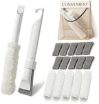 Home Detail Cleaning Kit, Crevice Cleaning Brush, 5-in-1 Detail Duster, Replacement Pads, Microfiber Sleeves and Storage Bag for Window Tracks, Air Vents, Kitchen and Bathroom by CleanHomeHappyLife