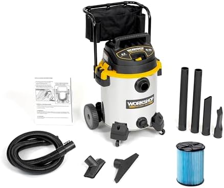 WORKSHOP Wet/Dry Vacs WS1600SS 16-Gallon 6.5 Peak HP Wet Dry Vacuum Cleaner by WORKSHOPWetDryVacs