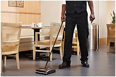 Rubbermaid Commercial Products Executive Series 6.5" Single-Action Mechanical Sweeper Cordless Black Collects Dust Dirt and Debris from Hard Floors and Carpet - Image 4