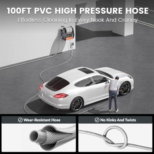Giraffe Tools Grandfalls Pressure Washer Pro with 100FT Hoses, Dark Silver - Image 6