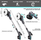 20V Cordless Spin Scrubber with Replaceable Battery, Electric Cleaning Brush with Long Handle & 8 Brush Heads for Outdoor, Bathroom, Tile, Grout, Shower, Bathtub - Image 4