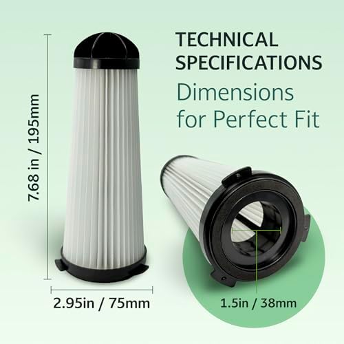 2 Replacement Filter Compatible with Hoover C2401 Backpack Vacuum – Washable Reusable Dust Cartridge for Commercial Shoulder Vac Pro + 1 Cleaning Brush + 1 Microfiber Cloth - Image 3