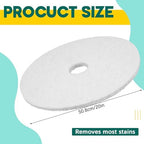 Teenyyou 2 Pcs 20" White Floor Buffer Pads for Machine - Image 2