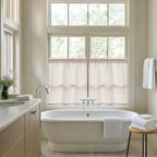36 Inch Bathroom Window Curtain Privacy Semi Sheer Light Filtering - Image 6