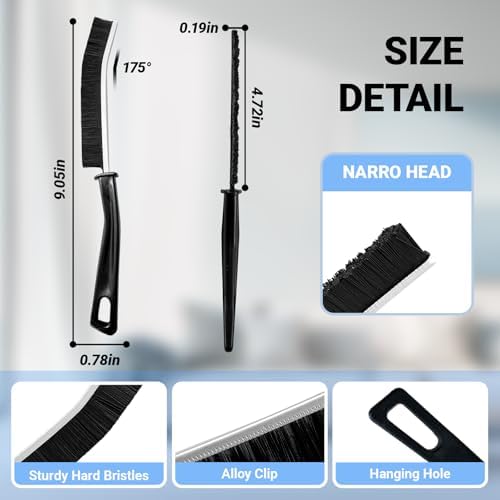 Crevice Cleaning Brush, Multifunctional Gap Hard Bristled Grout Brush Tool - Image 4