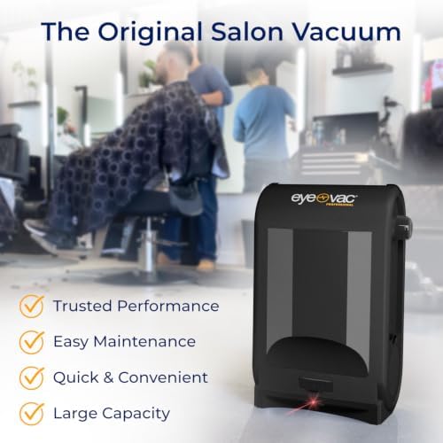 EyeVac Pro Touchless Vacuum Automatic Dustpan - Ultra Fast & Powerful - Great for Sweeping Salon Pet Hair Food Dirt Kitchen, Corded Canister Vacuum, Bagless, Automatic Sensors, 1400 Watt (Black) - Image 2
