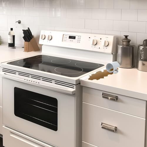 Stove Gap Covers Stainless Steel with White Coated, Stove Gap Filler | Heat Resistant & Easy to Clean Stove Counter Gap Cover, Upgraded Wider Top Perfect Fit White Stove and Counter Guard (23.5"L) - Image 5