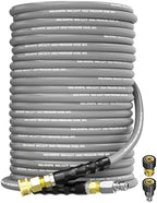 Pressure Washer Hose 125FT 3/8" Steel Wire Braided Swivel Quick Connector by KARHDIR