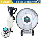 18" Commercial Floor Scrubber Buffer, Heavy Duty Polisher Machine- 1100W Motor, 12L Tank for Hotel Carpet/Tile Cleaning, Butterfly Handle, Low Noise 110V - Image 5