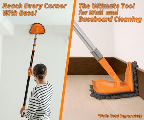 Wall Cleaner Tool with 4 Replacement Pads (Pole Sold Separately) - Image 4