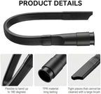25" Flexible Dryer Vent Cleaner Kit - Household Cleaning Supplies, Refrigerator Appliance Long Coil Brush, Flexible Lint Remover, for Vacuum Hoses All 1-1/4" or 1-3/8" (32mm - 35mm) Vacuum - Image 4