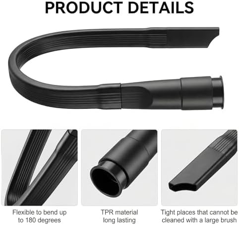 25" Flexible Dryer Vent Cleaner Kit - Household Cleaning Supplies, Refrigerator Appliance Long Coil Brush, Flexible Lint Remover, for Vacuum Hoses All 1-1/4" or 1-3/8" (32mm - 35mm) Vacuum - Image 4