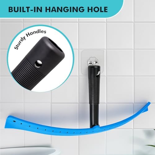 FOSHIO Window Squeegee with 18-Inch Large TPU Blade, All-Purpose Shower Squeegee for Glass Doors, Car Windows, Windshield, PPF Installation, Streak-Free Tile Wall Glass Cleaner Tool - Image 5