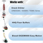 HHQ Drive Pad Holder fits on The Bottom of Oreck Orbiter, Bissell BGEM9000 Floor Machines, Round Plastic with Teeth, Sturdy and Durable - Image 3
