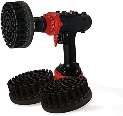 Premium Drill Brush Professional – Ultra-Stiff 5 in Black Set of 3 | Scratch-Free Heavy-Duty Cleaning Brush for Concrete, Brick, Stone, Metal, Garage, BBQ Grills, Rust and Construction Tools - Image 6