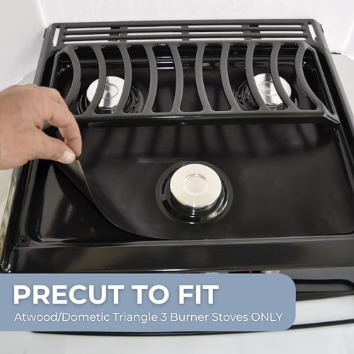 Stove Wrap SWRV300 Stove Cover/Protector & Oven Liner – Precut to fit Atwood/Dometic Triangle 3 Burner Stoves ONLY - Easy Clean/Heat Resistant - Nonstick/Washable/Reusable/Long Lasting - Image 4