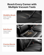 VEVOR Shop Vac, 8 Gallon Wet Dry Shop Vacuum, 4.5 Peak HP Portable with One-Button Self-Cleaning, Dual-Filter, 900W Input Power, 1.25in x 7ft Hose, 9.8ft Cord for Jobsite, Workshop, Garage, Home - Image 4