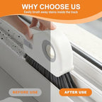 Window Track Cleaner, Groove Cleaning Tool,2 in 1 Crevice Clean Brush - Image 3