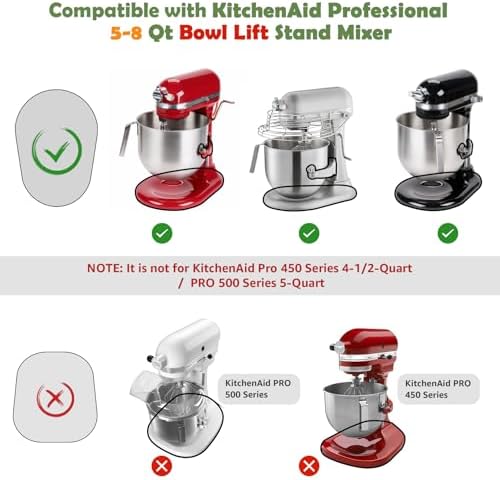 Mixer Slider for Kitchen Aid 5-8 Qt Bowl Lift Stand Mixer, Black - Image 2