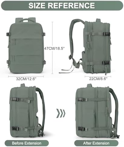 Extra Backpack For Traveling On Airplane Travel Backpack For Women Men Airline Approved Carry On Bags For Airplanes Gym Bag With Shoe Compartment Waterproof Laptop Backpack Camping Hiking Backpack - Image 2