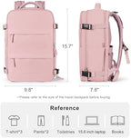 Travel Backpack for Women Airline Approved Carry on Backpack for Airplanes Mochila De Viaje Personal Item Travel Bag Spirit Airlines Personal Item Bag 18x14x8 Backpack for Traveling on Airplane Pink - Image 3